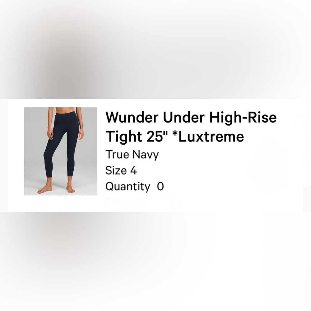 Navy blue wunder under with luxtreme size4 NWOT 25” high rise
